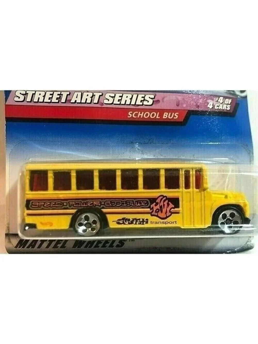 Vintage Die Cast Hot Wheels 1998 School Bus Street Art Series Yellow #952 1:64